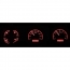 1969 Pontiac GTO VHX Gauge Kit - Black/Red