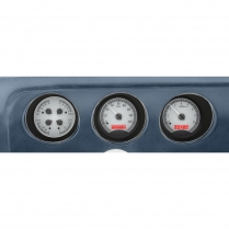 1969 Pontiac GTO VHX Gauge Kit - Silver/Red