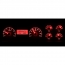 1970-72 Malibu VHX Gauge Kit - Carbon Fiber/Red