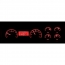 1970-72 Malibu VHX Gauge Kit - Black/Red