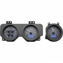 1970-72 Pontiac GTO VHX Gauge Kit - Carbon Fiber/Blue