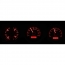 1970-72 Pontiac GTO VHX Gauge Kit - Carbon Fiber/Red