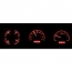 1970-72 Pontiac GTO VHX Gauge Kit - Black/Red