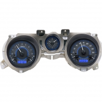 1971-73 Mustang VHX Gauge Kit - Carbon Fiber/Blue
