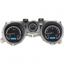 1971-73 Mustang VHX Gauge Kit - Black/Blue