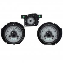 1971-73 Mustang VHX Gauge Kit - Silver/White