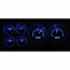 1973-87 Chevy & GMC Pickup VHX Gauge Kit - Black/Blue