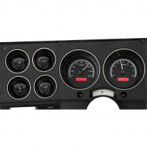 1973-87 Chevy & GMC Pickup VHX Gauge Kit - Black/Red