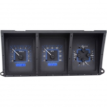 1973-79 Ford Pickup VHX Gauge Kit - Carbon Fiber/Blue