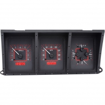 1973-79 Ford Pickup VHX Gauge Kit - Carbon Fiber/Red