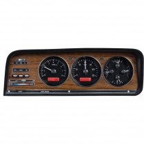 1973-85 Jeep Wagoneer/J-Trucks VHX Gauge Kit - Black/Red