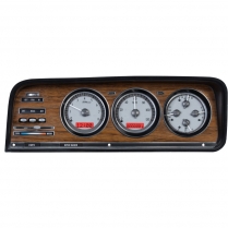 1973-85 Jeep Wagoneer/J-Trucks VHX Gauge Kit - Silver/Red