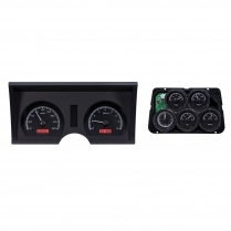 1978-82 Corvette VHX Gauge Kit Analog Clock - Black/Red