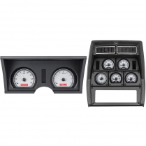 1978-82 Corvette VHX Gauge Kit Analog Clock - Silver/Red