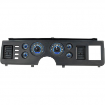 1979-86 Mustang VHX Gauge  Kit - Carbon Fiber/Blue