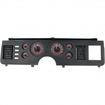 1979-86 Mustang VHX Gauge  Kit - Carbon Fiber/Red