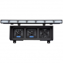 1980-86 Ford Pickup Truck & Bronco VHX Gauge Kt - Black/Blue