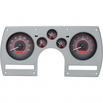 1982-89 Camaro VHX Gauge Kit - Carbon Fiber/Red