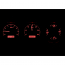 1986-91 Jeep Wagoneer & J-Trucks VHX Gauge Kit - Black/Red