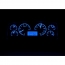 1987-89 Mustang VHX Gauge Kit - Black/Blue