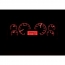 1987-89 Mustang VHX Gauge Kit - Black/Red