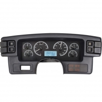 1987-89 Mustang VHX Gauge Kit - Black/White