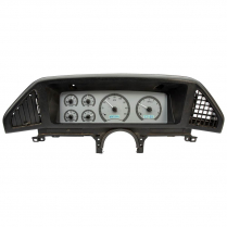 1987-91 Ford Pickup VHX Gauge Kit - Silver Alloy/White