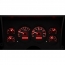 1988-94 Chevy/ GMC Pickup VHX Gauge Kit - Carbon Fiber/Red