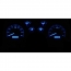 1990-92 Camaro VHX Gauge Kit Carbon Fiber/Blue