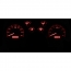 1990-92 Camaro VHX Gauge Kit Carbon Fiber/Red