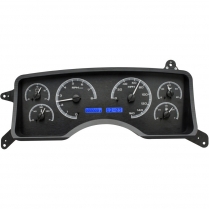 1990-93 Mustang VHX Gauge Kit - Black/Blue