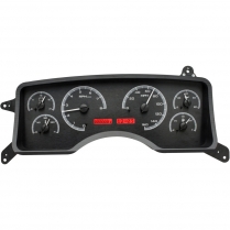 1990-93 Mustang VHX Gauge Kit - Black/Red