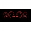 1990-93 Mustang VHX Gauge Kit - Black/Red