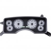 1990-93 Mustang VHX Gauge Kit - Silver/White
