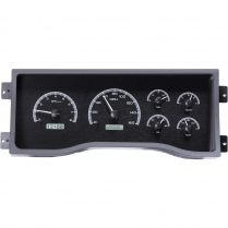 1995-98 Chevy/GMC Pickup VHX Gauges - Black Alloy/White