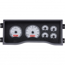 1995-98 Chevy/GMC Pickup VHX Gauge Kit - Silver Alloy/Red