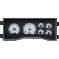 1995-98 Chevy/GMC Pickup VHX Gauge Kit - Silver Alloy/White