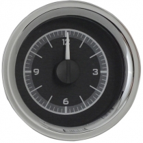 1958-62 Corvette VHX Analog Clock - Black/White