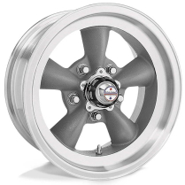 Polished Torq Thrust D Wheel 3-3/8" BS 5 on 4-1/2" BC - 14x6