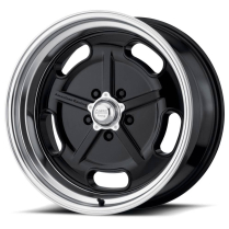 Salt Flat 17x7 5x120.65 Gloss Black W/Diamond Cut Lip (0 mm)