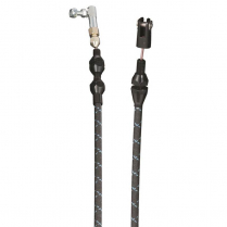 Vintage 36" Throttle Cable Black Wrap with Blue Tracers