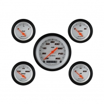 Velocity White 5 Gauge Kt 3-3/8" Speedo & 4 2-1/8" - BLF