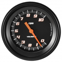 Velocity Black 3-3/8" 10,000 RPM Tachometer Gauge - BLF