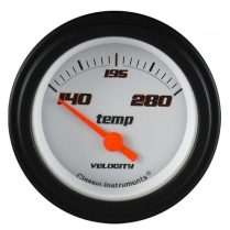 Velocity White 2-1/8" 280 F Water Temp Gauge - BLF