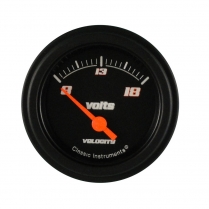 Velocity Black 2-1/8" 8-18 Volt Gauge - BLF