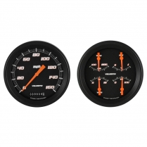 Velocity Black 2 Gauge Kit 4-5/8" Speedo & Quad - BLF