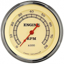 Vintage 3-3/8" 8000 rpm Tachometer Gauge - SHF