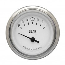 White Hot 2-1/8" Gear Selector Gauge with Overdrive - SLF