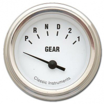 White Hot 2-1/8" Gear Selector Gauge w/o Overdrive - SLF