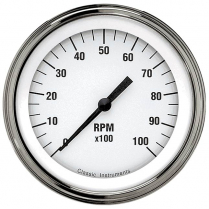 White Hot 3-3/8" 10,000 RPM Tachometer Gauge - SLF